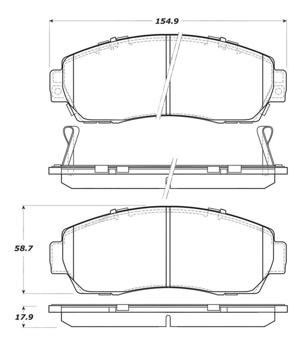 StopTech Performance 2010-2012 Acura RDX Front Brake Pads 308.1089