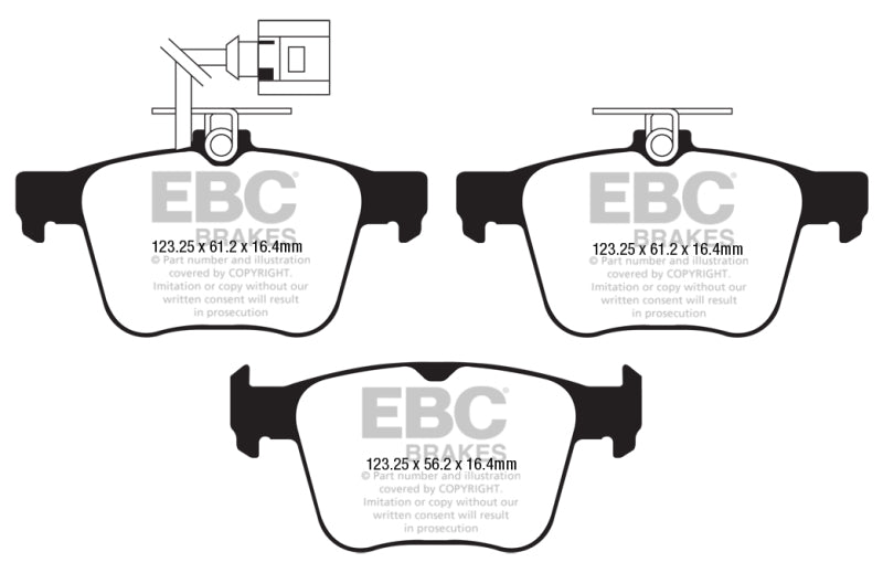 EBC 2018 Audi TT Quattro Yellowstuff Rear Brake Pads DP42295R