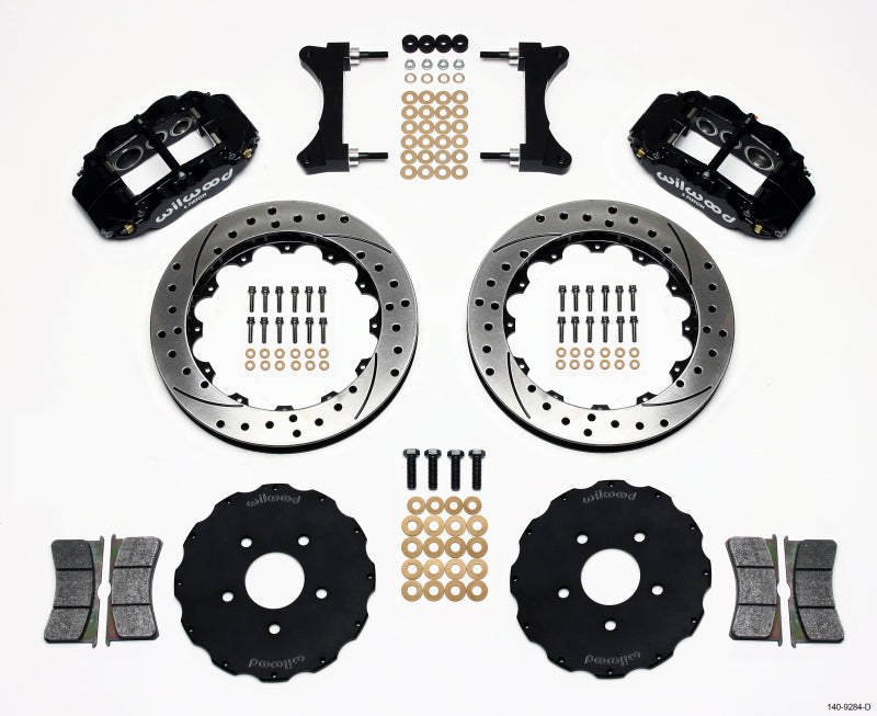 Wilwood Narrow Superlite 6R Front Hat Kit 13.06in Drilled Mitsubishi EVO VIII 140-9284-D