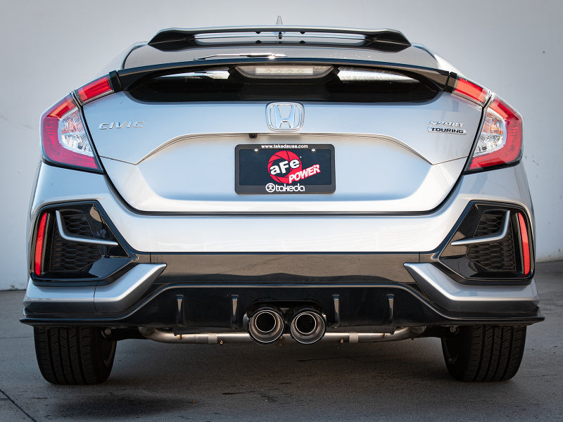 aFe Takeda 3in 304 SS Cat-Back Exhaust System w/CF Tips 17-20 Honda Civic Sport L4-1.5L (t) 49-36624-C