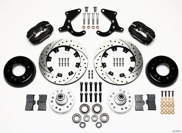 Wilwood Forged Dynalite Front Kit 12.19in Drilled 55-57 Chevy 140-7676-D