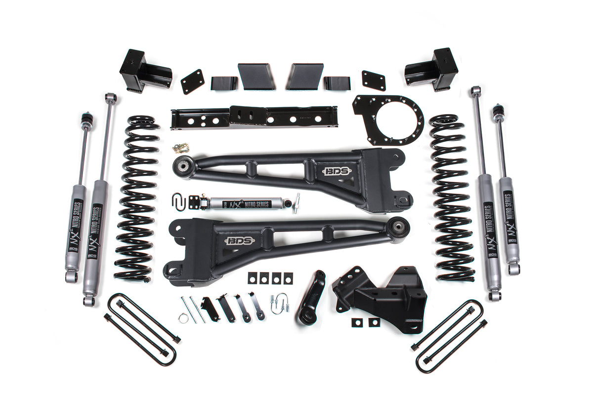 BDS 7 Inch Lift Kit W/ Radius Arms Fits Ford F350 Super Duty DRW 23-26 4WD Diesel 2260H