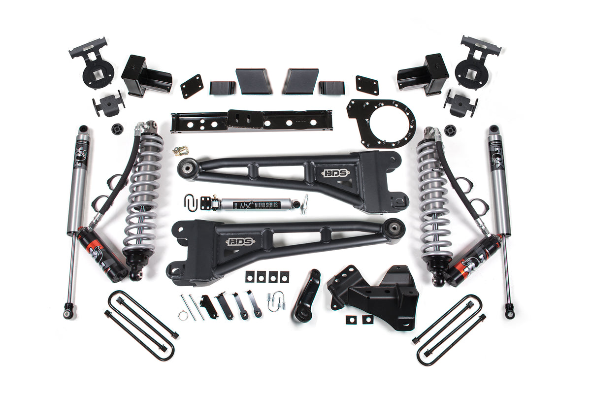 BDS 7 Inch Lift Kit W/ Radius Arm FOX 2.5 Performance Elite, Fits Ford F250/F350 Super Duty 23-26 Diesel 2258PPS