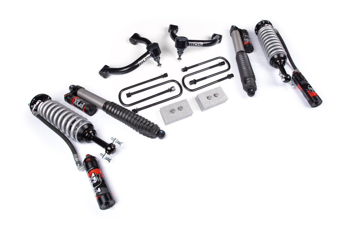 BDS 2021-2025 Fits Ford F150 3" Suspension Lift Kit, Incl/ Sensor Ucas FOX 2.5 Pes C/o Front, FOX 2.0 Ifp Ps Rear Shocks 2263PSS