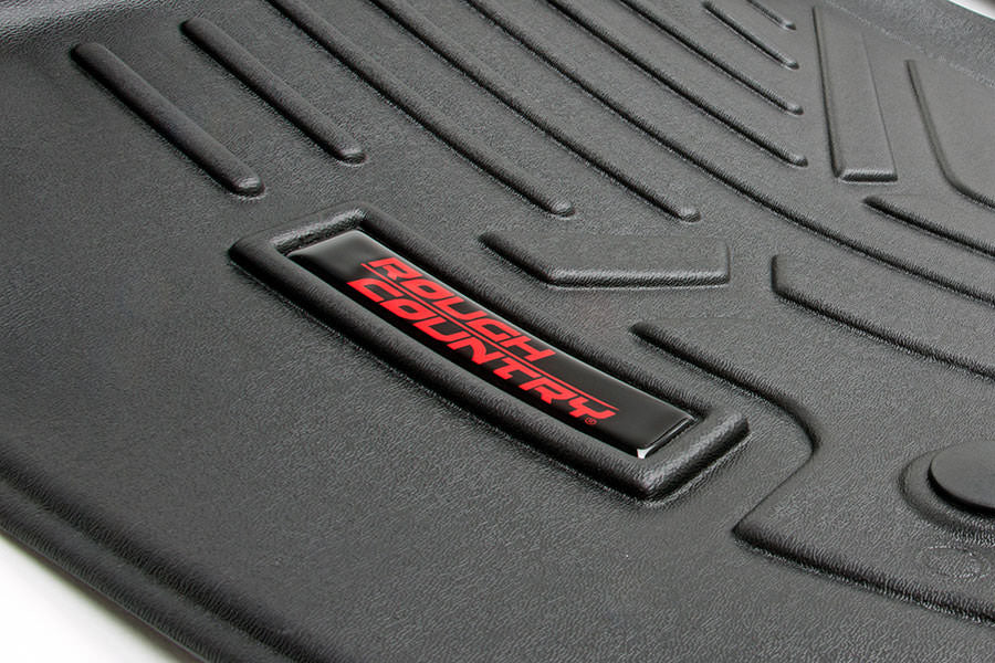 Rough Country Floor Mats Fr And Rr Fr Buckets W/Factory Under Seat Storage Ford F-150 2Wd/4Wd (2015-2023) M-51515