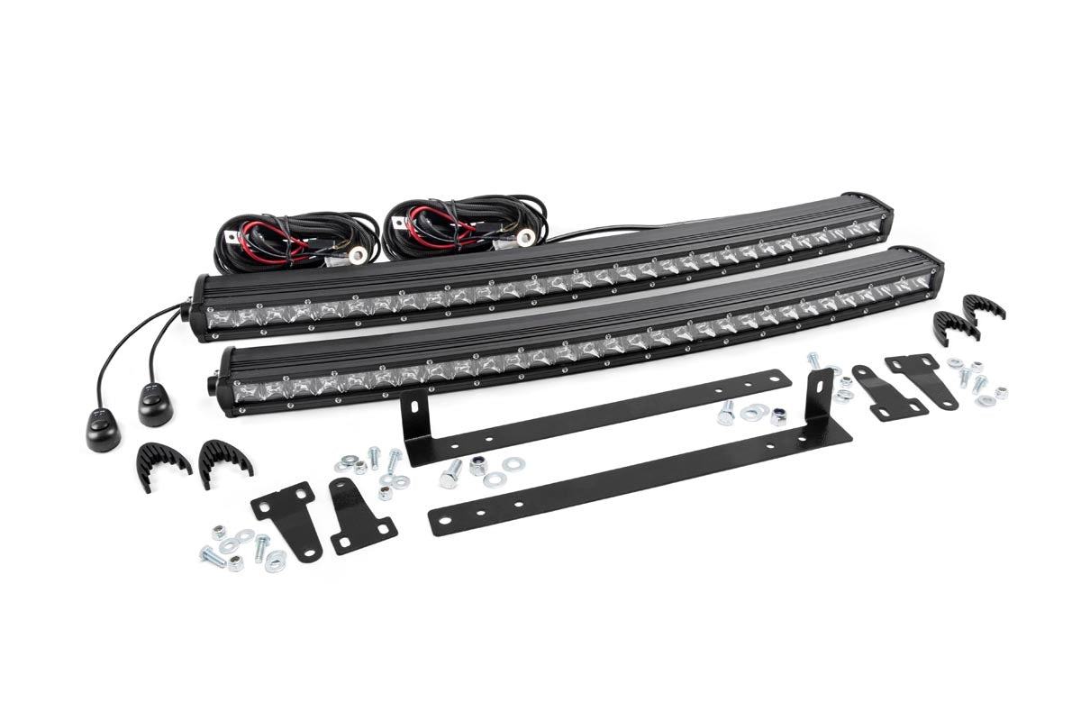 Rough Country Led Light Kit Grille Mount Dual 30" Chrome Single Row Fits Ford F-150 (09-14) 70660
