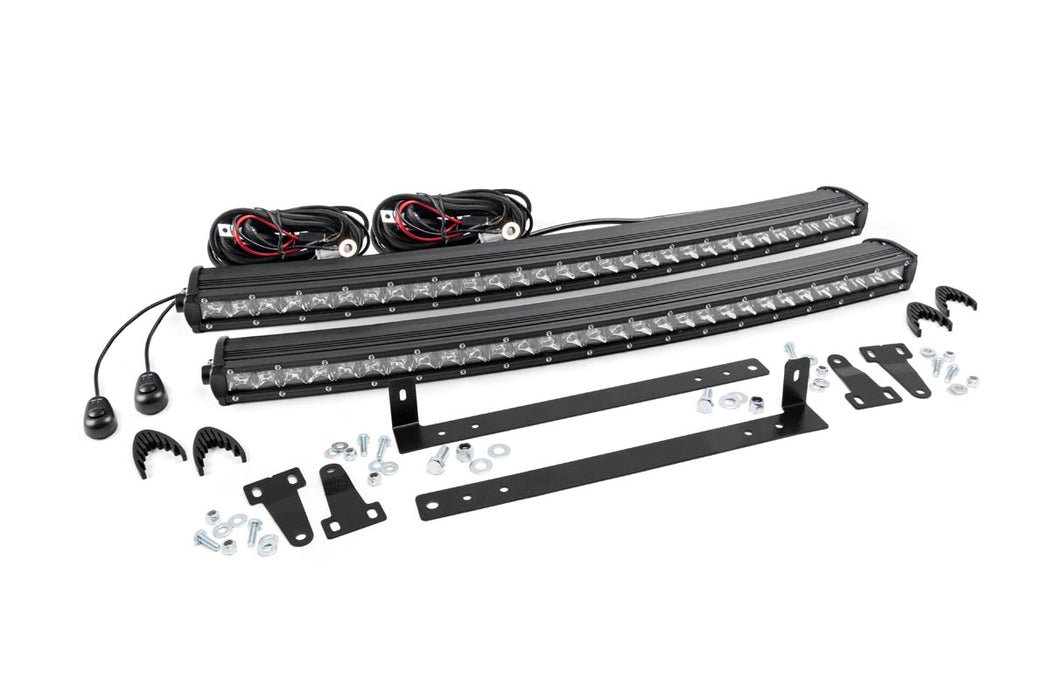 Rough Country Led Light Kit Grille Mount Dual 30" Chrome Single Row Ford F-150 (09-14) 70660