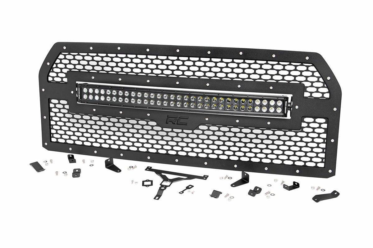 Rough Country Mesh Grille 30" Dual Row Led Black Ser Fits Ford F-150 (15-17) 70193DRL