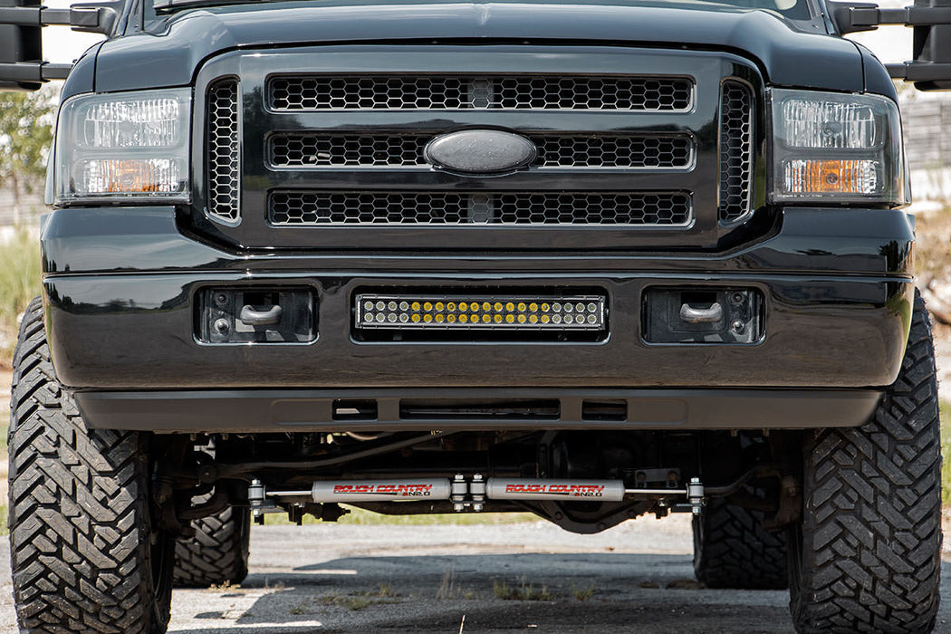 Rough Country Led Light Kit Bumper Mount 20" Black Dual Row Ford F-250/F-350 Super Duty (05-07) 70665