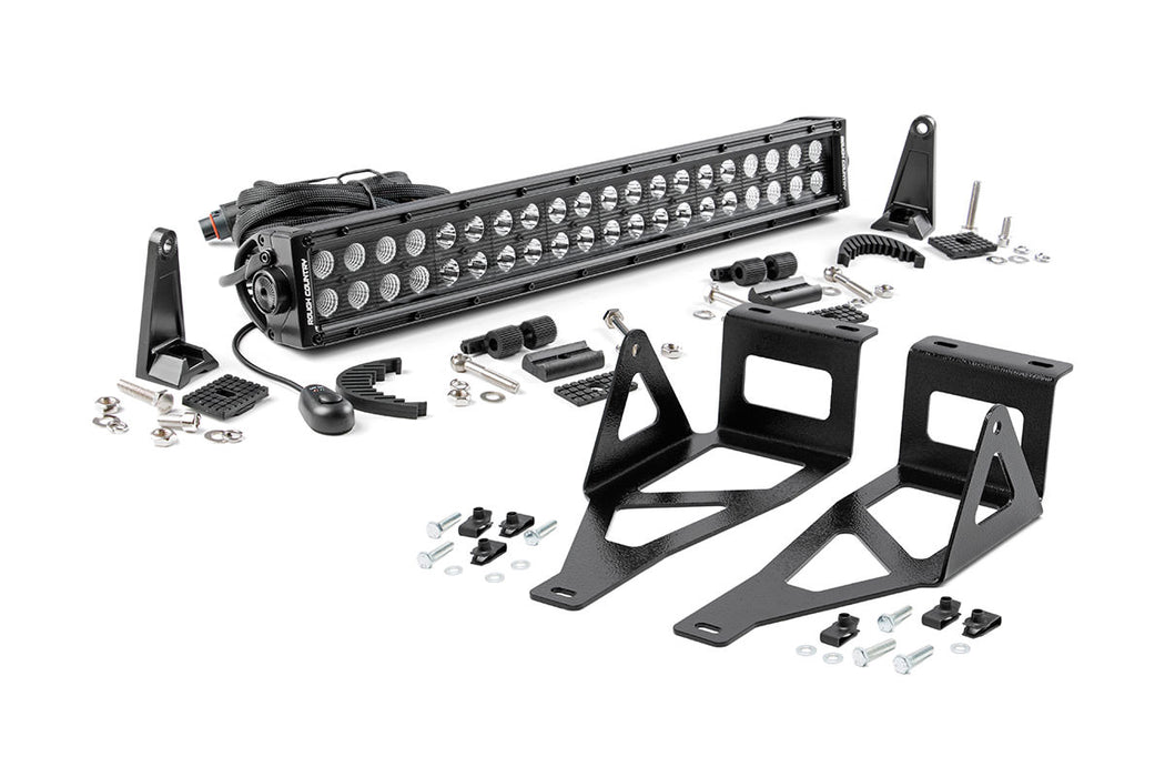 Rough Country Led Light Kit Bumper Mount 20" Black Dual Row Ford F-250/F-350 Super Duty (05-07) 70665