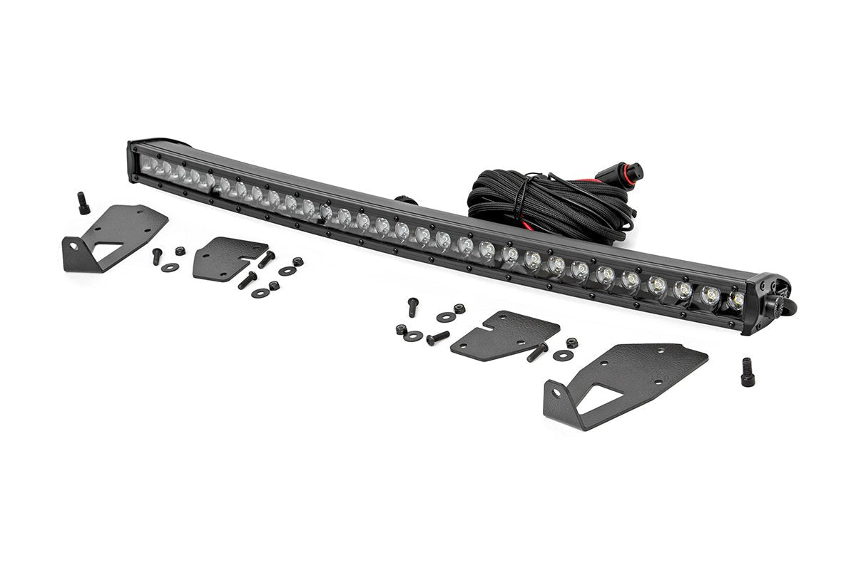 Rough Country Led Light Kit Grille Mount 30" Black Single Row Fits Ford Raptor (17-20) 70702