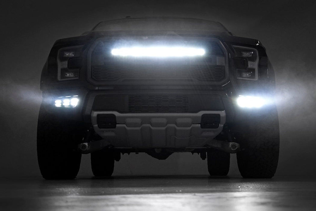 Rough Country Led Light Kit Fog Mount Triple 2" Black Pair Ford Raptor (17-20) 70700