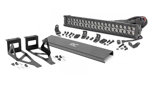 Rough Country Led Light Kit Bumper Mount 2" Black Dual Row Amber Drl Fits Ford Super Duty (05-07) 70665DRLA