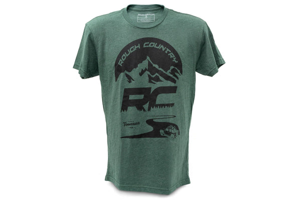 Rough Country T-Shirt Rc Mountains Forest Green Xl 84094XL