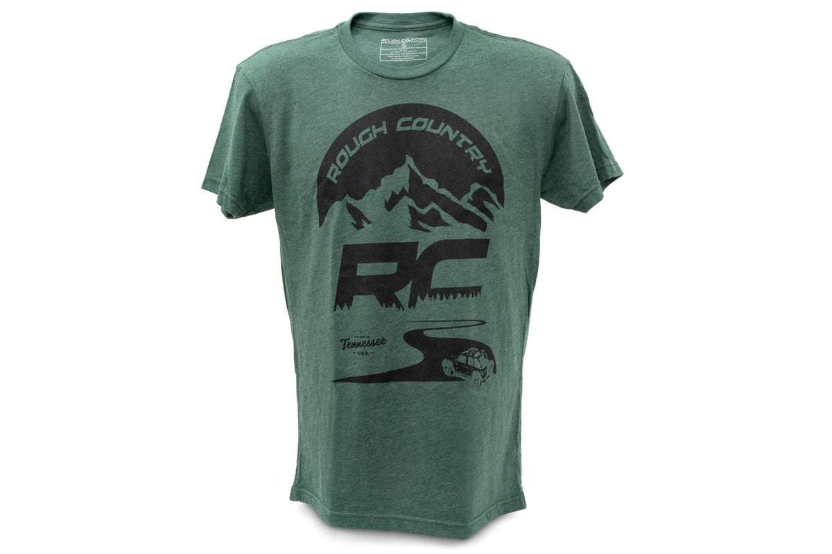 Rough Country T-Shirt Rc Mountains Forest Green 3Xl 840943XL