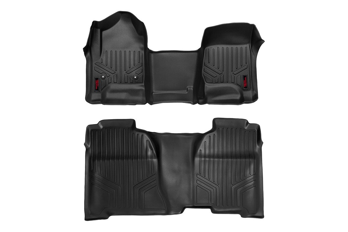 Rough Country Floor Mats Fr & Rr Ov Hump Crew Fits Chevy/GMC 1500/2500HD/3500HD 2WD/4WD M-21143
