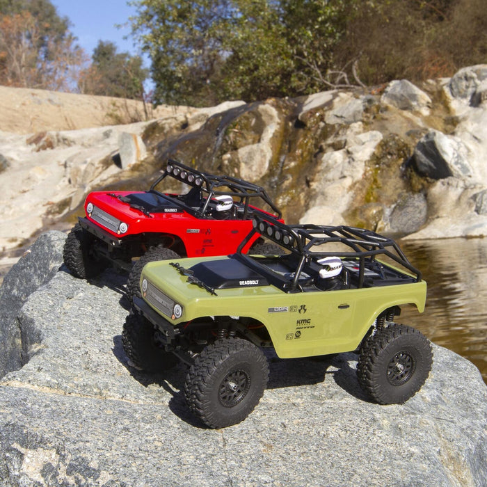 Axial 1/24 SCX24 Deadbolt 4 Wheel Drive Rock Crawler Brushed RTR Ready to Run Red AXI90081T1 Trucks Electric RTR Other