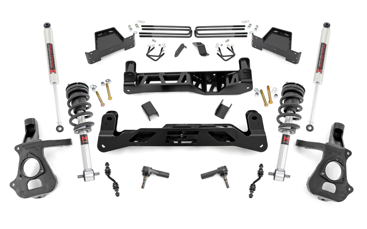 Rough Country 7 Inch Lift Kit Cast Steel M1 Struts/M1 Fits Chevy/GMC 1500 (14-18) 23740