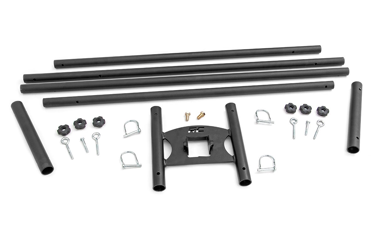 Rough Country Flag Pole Holder Dual 2 Inch Hitch W/ Flag Poles 117504