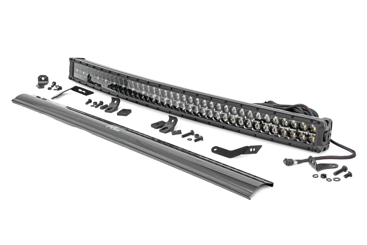 Rough Country Led Light Front Mount 40" Black Dual Row White Drl Fits Honda Talon 1000 92037