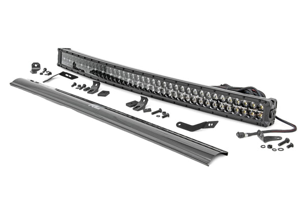 Rough Country Led Light Front Mount 40" Black Dual Row White Drl Fits Honda Talon 1000 92037