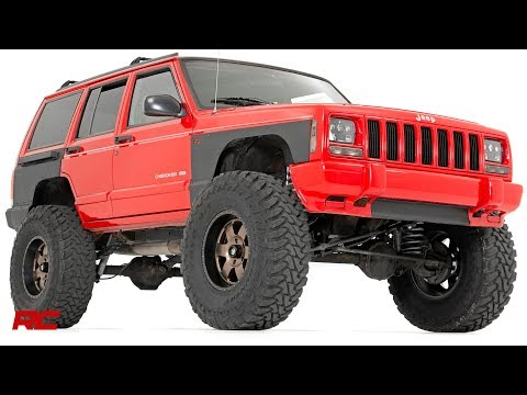 Rough Country Fender & Quarter Panel Armor Rear Combo compatible with Jeep Cherokee Xj (97-01) 10579