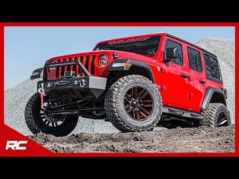 Rough Country 3.5" Lift Kit C/A Drop Fr D/S Vertex compatible with Jeep Wrangler Jl Rubicon (18-23) 69050