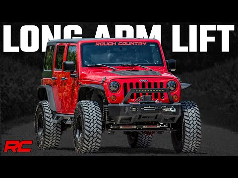 Rough Country 4 Inch Lift Kit Long Arm compatible with Jeep Wrangler Jk 2Wd/4Wd (2007-2011) 78530A