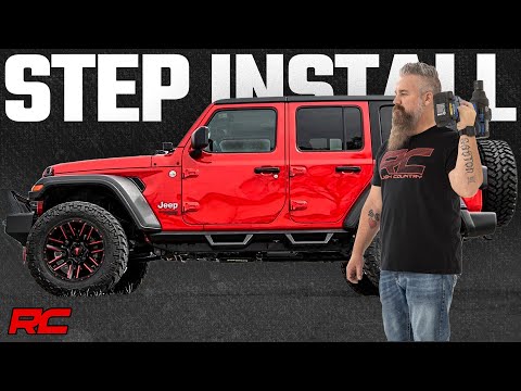 Rough Country Contoured Drop Steps 4 Door compatible with Jeep Wrangler Jl 4Wd (2018-2023) 90769A