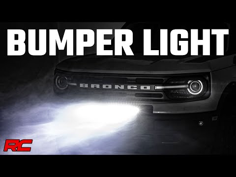 Rough Country Led Light Kit Bumper Mount 20" Chrome Single Row Ford Bronco Sport (21-23) 71035