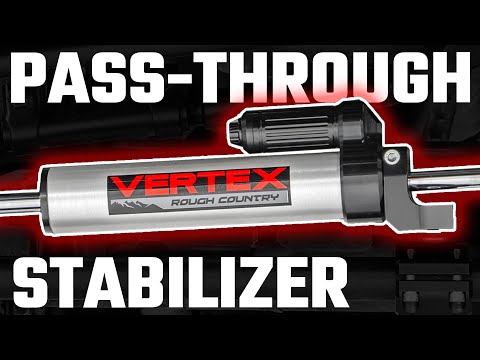Rough Country Vertex Steering Stabilizer Pass-Through compatible with Jeep Wrangler Jk (07-18) 680900