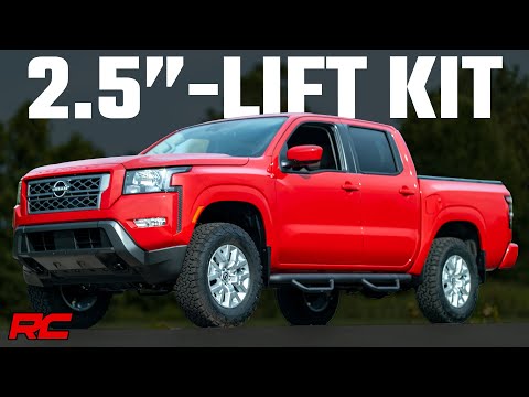 Rough Country 2.5 Inch Leveling Kit Red Spacers Compatible with Nissan Frontier (05-23)/Xterra (05-15) 867RED
