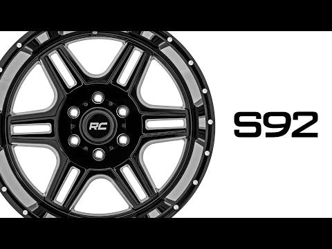 Rough Country 92 Series Wheel Machined One-Piece Gloss Black 18X9 6X5.5 +18Mm 92181812