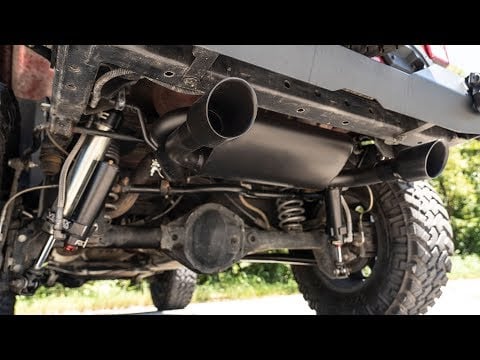 Rough Country Performance Exhaust Dual Outlet compatible with Jeep Wrangler Jk (2007-2018) 96002A