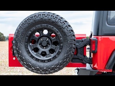 Rough Country Heavy Duty Tire Carrier compatible with Jeep Wrangler Jk (2007-2018) 10523