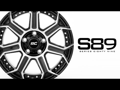 Rough Country 89 Series Wheel One-Piece Black Machined Gun Metal 20X10 6X5.5 25Mm 89201012