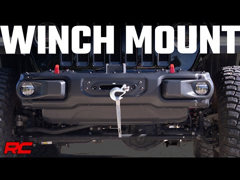 Rough Country Winch Mounting Plate Modular Steel Oe Bumper compatible with Jeep Wrangler Jl (18-23) 10652