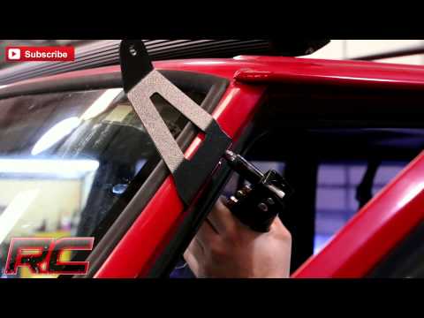 Rough Country Led Light Kit Windshield Mount 50" Blk Dual Row compatible with Jeep Cherokee Xj (84-01) 70072