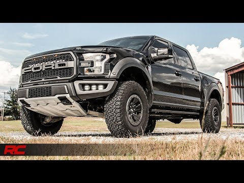 Rough Country Led Light Kit Grille Mount 30" Black Single Row White Drl Ford Raptor (17-20) 70701BLDRL