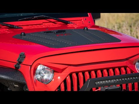 Rough Country Hood Louver With Rc Logo compatible with Jeep Wrangler Jk (2007-2018) 10527