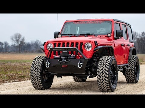 Rough Country Front Bumper Stubby Trail compatible with Jeep Gladiator Jt/Wrangler Jk & Jl 10597A