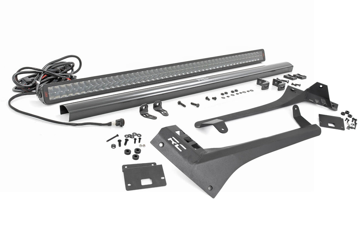 Rough Country Fits Jeep Jl/Jt 50In Led Upper Windshield Mount W/ 50In Dual Row Spectrum Series 80069