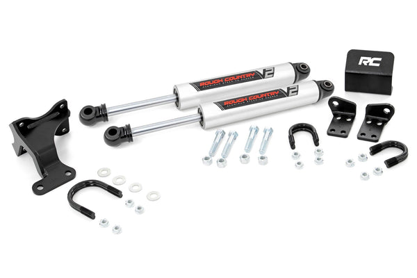 Rough Country V2 Steering Stabilizer Dual 2-8 Inch Lift Fits Jeep Wrangler Jk (07-18) 8734970