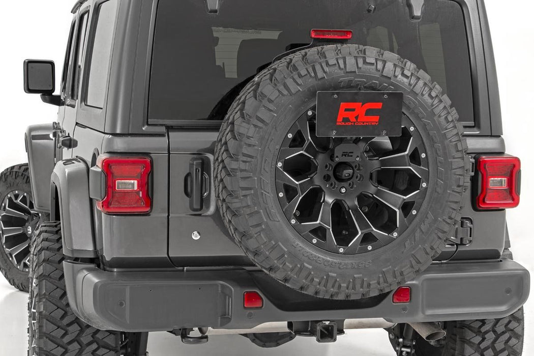 Rough Country License Plate Relocation Bracket compatible with Jeep Wrangler Jl 4Wd (2018-2023) 10534