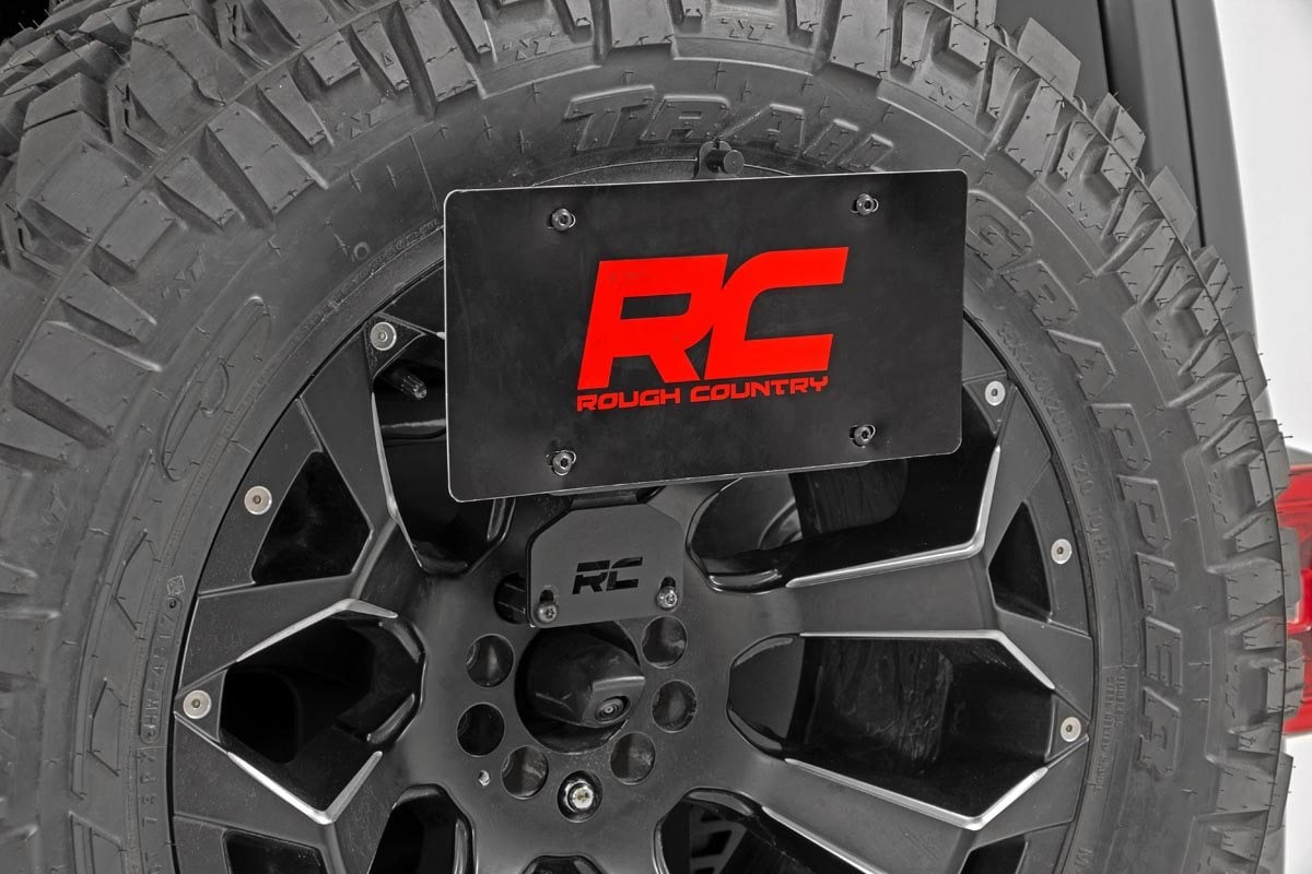 Rough Country License Plate Relocation Bracket Fits Jeep Wrangler Jk (2007-2018) 10541