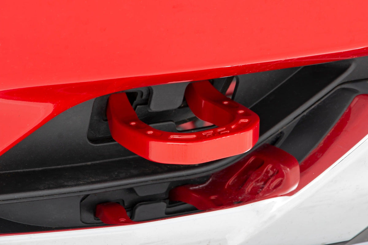 Rough Country Tow Hooks Forged Red Fits Chevy Silverado 1500 2WD/4WD (2014-2018) RS134