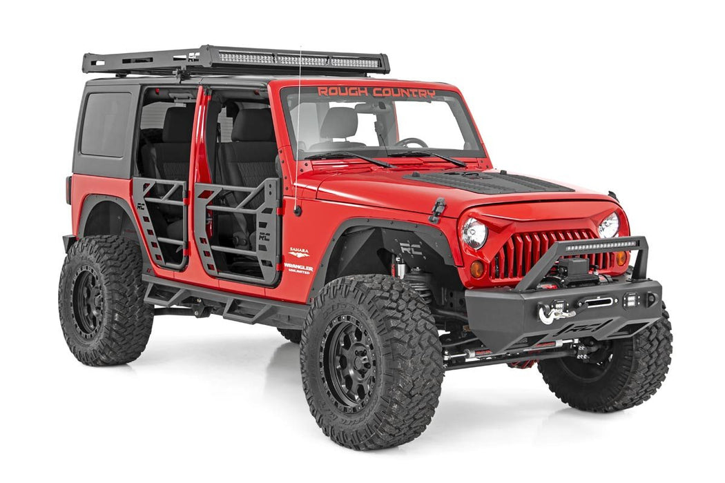 Rough Country Tubular Doors Front And Rear compatible with Jeep Wrangler Jk (2007-2018) 10588