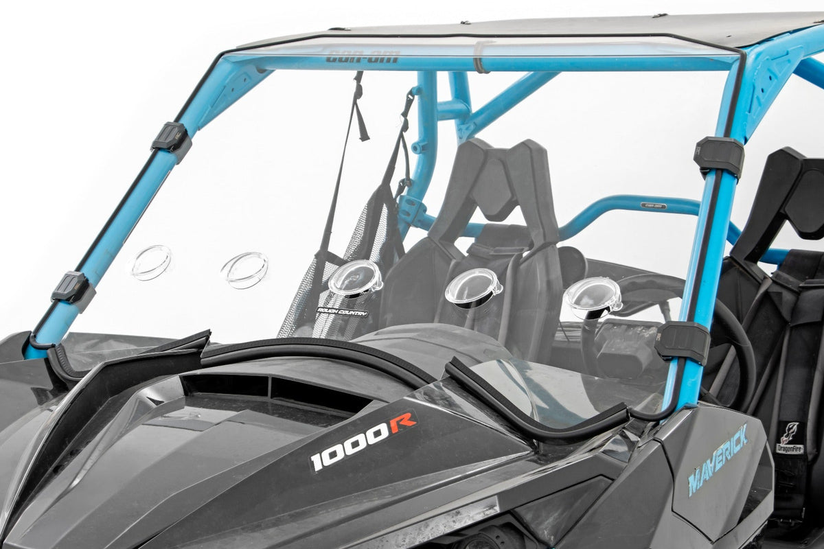 Rough Country Vented Full Windshield Scratch Resistant Fits Can-Am Maverick/Maverick Max/Maverick Turbo 98231830