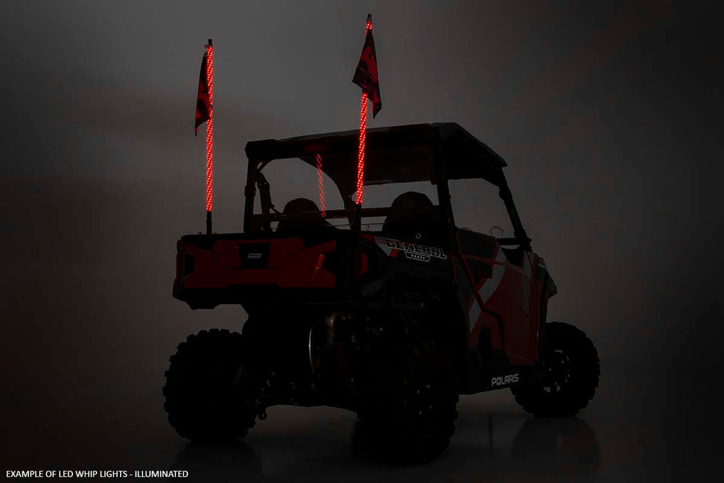 Whip Mount | Cage | 4' Multl-Color LED Whip Pair | Polaris RZR 1000XP (14-17)