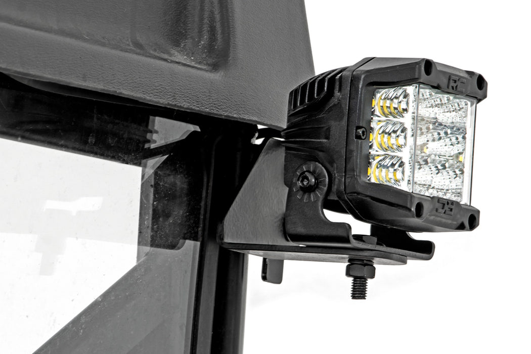 Rough Country Led Light Rr Cage Mount 2" Black Spot Pair Polaris Ranger 1000/Ranger Xp 900/1000 93143